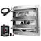 Simple Deluxe iPower 12 Inch Shutter Exhaust Fan Aluminum+  fan speed controller + Disposal Power Cord Kit HIFANXEXHAUST12CTB - alternate 1